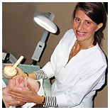 Nina doing facial